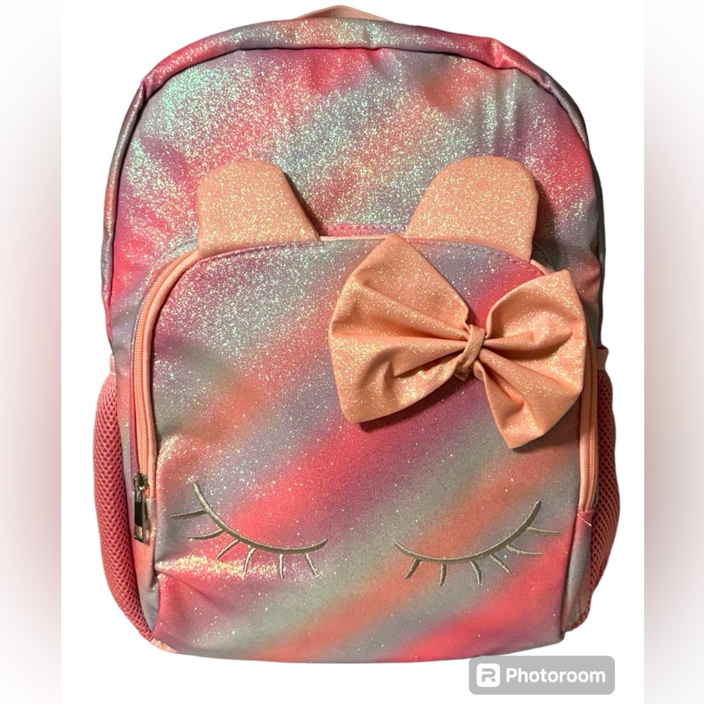 NEW•Multicolor Glitter Unicorn 15” medium size back pack